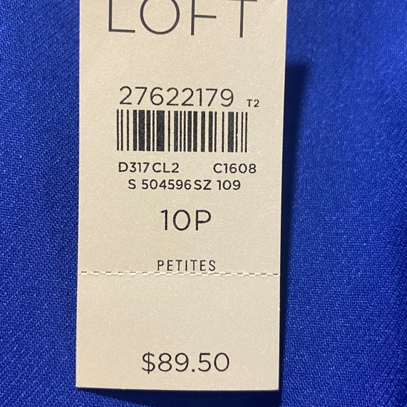 NWT- LOFT 10P ROYAL BLUE DRESS - Picture 2 of 4